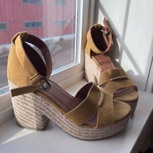 Stylish Mustard Platform Sandals